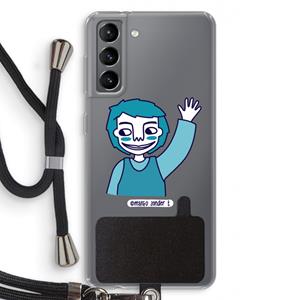 CaseCompany Zwaai: Samsung Galaxy S21 Transparant Hoesje met koord