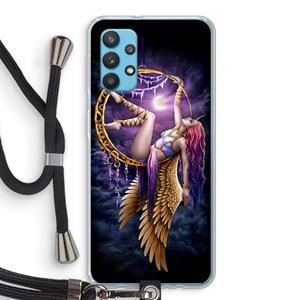 CaseCompany Aerial Angel: Samsung Galaxy A32 4G Transparant Hoesje met koord