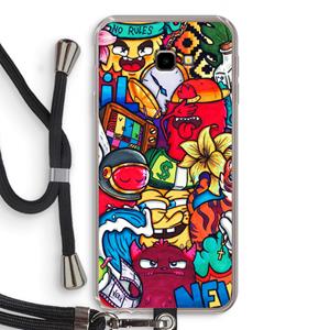 CaseCompany No Rules: Samsung Galaxy J4 Plus Transparant Hoesje met koord