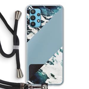 CaseCompany Golven: Samsung Galaxy A32 4G Transparant Hoesje met koord