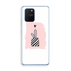 CaseCompany Zwart-wit cactus: Samsung Galaxy Note 10 Lite Transparant Hoesje