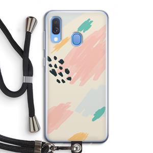 CaseCompany Sunday Chillings: Samsung Galaxy A40 Transparant Hoesje met koord