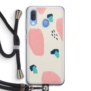 CaseCompany Monday Surprise: Samsung Galaxy A40 Transparant Hoesje met koord