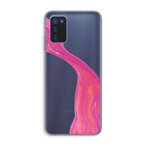 CaseCompany Paarse stroom: Samsung Galaxy A03s Transparant Hoesje