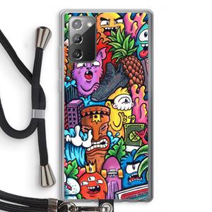CaseCompany Vexx Mixtape: Samsung Galaxy Note 20 / Note 20 5G Transparant Hoesje met koord