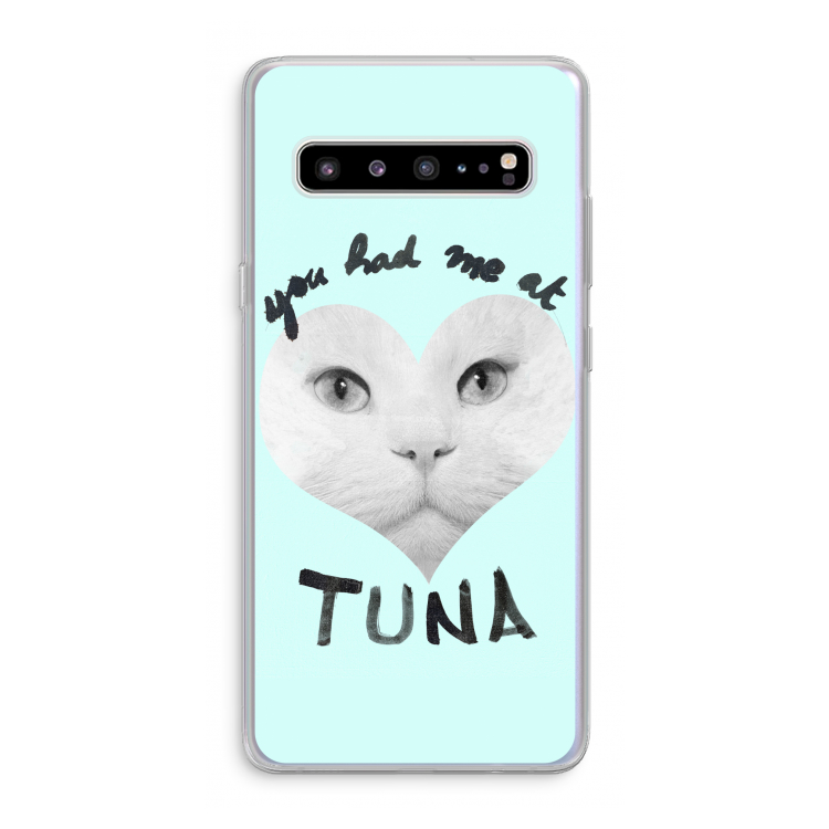 CaseCompany You had me at tuna: Samsung Galaxy S10 5G Transparant Hoesje