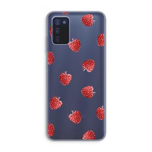 CaseCompany Framboosjes: Samsung Galaxy A03s Transparant Hoesje