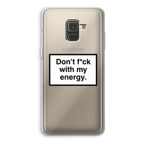 CaseCompany My energy: Samsung Galaxy A8 (2018) Transparant Hoesje