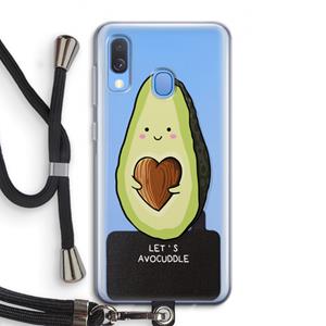 CaseCompany Avocuddle: Samsung Galaxy A40 Transparant Hoesje met koord