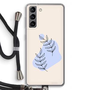 CaseCompany Leaf me if you can: Samsung Galaxy S21 Transparant Hoesje met koord