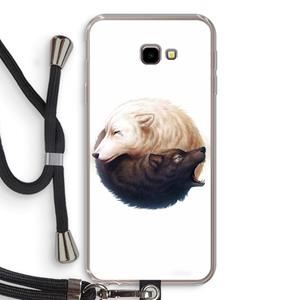 CaseCompany Yin Yang Wolves: Samsung Galaxy J4 Plus Transparant Hoesje met koord