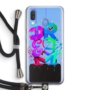 CaseCompany Dream: Samsung Galaxy A40 Transparant Hoesje met koord