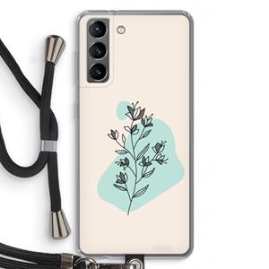 CaseCompany Violets are blue: Samsung Galaxy S21 Transparant Hoesje met koord