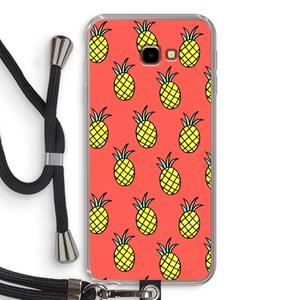 CaseCompany Ananas: Samsung Galaxy J4 Plus Transparant Hoesje met koord