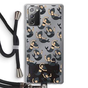 CaseCompany Zeemeermin: Samsung Galaxy Note 20 / Note 20 5G Transparant Hoesje met koord