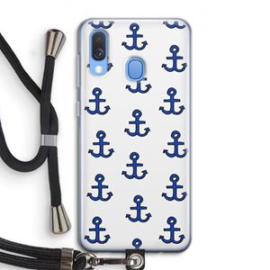 CaseCompany Ankers: Samsung Galaxy A40 Transparant Hoesje met koord