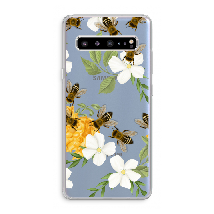 CaseCompany No flowers without bees: Samsung Galaxy S10 5G Transparant Hoesje