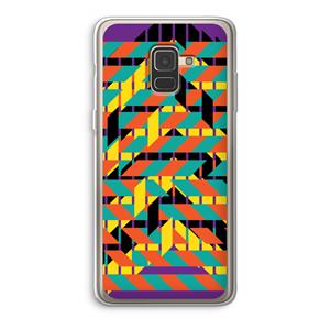 CaseCompany Skew Bee 2: Samsung Galaxy A8 (2018) Transparant Hoesje