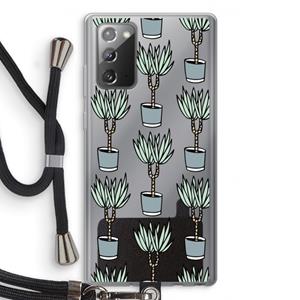 CaseCompany Boompje: Samsung Galaxy Note 20 / Note 20 5G Transparant Hoesje met koord