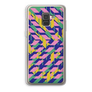 CaseCompany Skew Blush 1: Samsung Galaxy A8 (2018) Transparant Hoesje