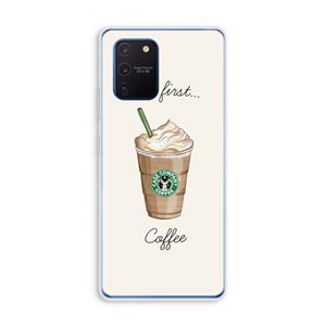 CaseCompany But first coffee: Samsung Galaxy Note 10 Lite Transparant Hoesje