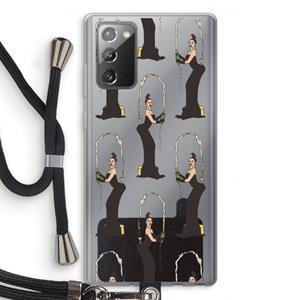 CaseCompany Pop Some Kim: Samsung Galaxy Note 20 / Note 20 5G Transparant Hoesje met koord