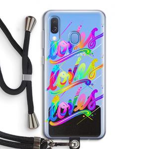 CaseCompany Loves: Samsung Galaxy A40 Transparant Hoesje met koord