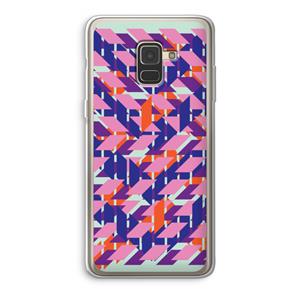 CaseCompany Skew Blush 3: Samsung Galaxy A8 (2018) Transparant Hoesje