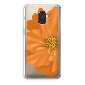 CaseCompany Orange Ellila flower: Samsung Galaxy A8 (2018) Transparant Hoesje