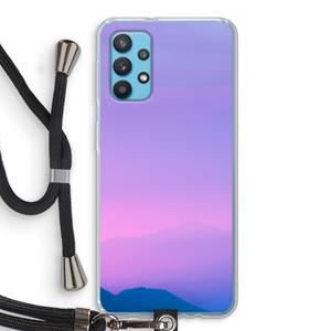 CaseCompany Sunset pastel: Samsung Galaxy A32 4G Transparant Hoesje met koord