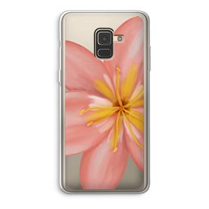 CaseCompany Pink Ellila Flower: Samsung Galaxy A8 (2018) Transparant Hoesje