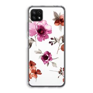 CaseCompany Geschilderde bloemen: Samsung Galaxy A22 5G Transparant Hoesje