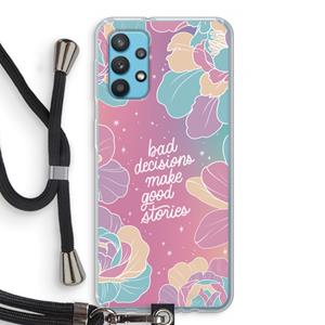 CaseCompany Good stories: Samsung Galaxy A32 4G Transparant Hoesje met koord