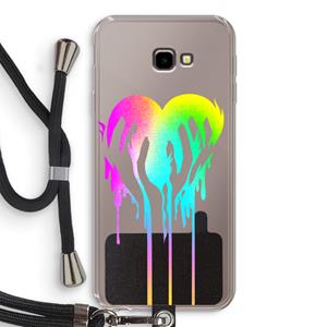 CaseCompany Hold My Heart: Samsung Galaxy J4 Plus Transparant Hoesje met koord