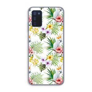 CaseCompany Gele kuif: Samsung Galaxy A03s Transparant Hoesje
