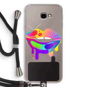 CaseCompany Lip Palette: Samsung Galaxy J4 Plus Transparant Hoesje met koord