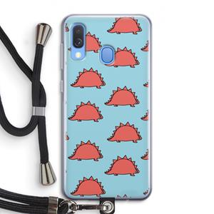 CaseCompany Dinosawrr: Samsung Galaxy A40 Transparant Hoesje met koord