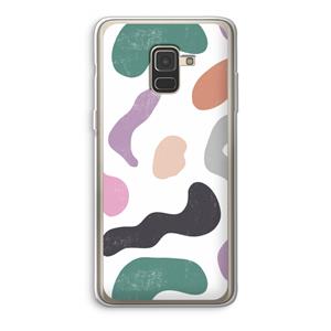 CaseCompany Memphis Shapes: Samsung Galaxy A8 (2018) Transparant Hoesje