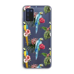 CaseCompany Kleurrijke papegaaien: Samsung Galaxy A03s Transparant Hoesje