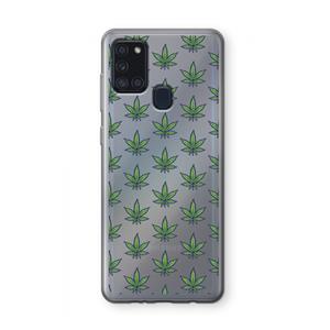 CaseCompany Weed: Samsung Galaxy A21s Transparant Hoesje