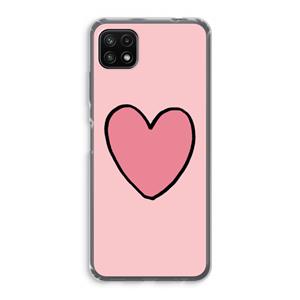 CaseCompany Hartje: Samsung Galaxy A22 5G Transparant Hoesje