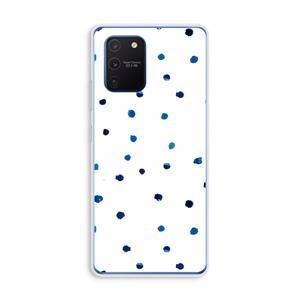 CaseCompany Blauwe stippen: Samsung Galaxy Note 10 Lite Transparant Hoesje