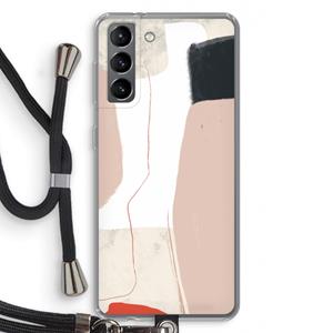 CaseCompany Lava: Samsung Galaxy S21 Transparant Hoesje met koord