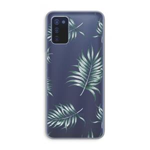 CaseCompany Simple leaves: Samsung Galaxy A03s Transparant Hoesje