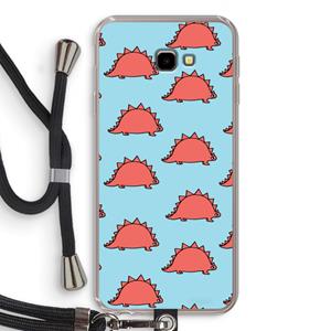 CaseCompany Dinosawrr: Samsung Galaxy J4 Plus Transparant Hoesje met koord