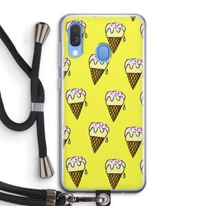 CaseCompany Isjes: Samsung Galaxy A40 Transparant Hoesje met koord