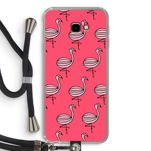 CaseCompany Flamingo: Samsung Galaxy J4 Plus Transparant Hoesje met koord