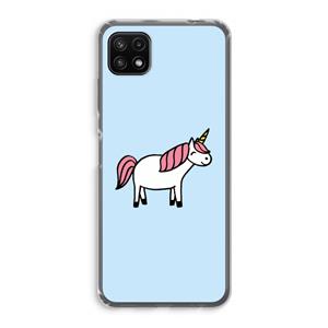 CaseCompany Eenhoorn: Samsung Galaxy A22 5G Transparant Hoesje