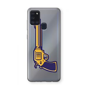 CaseCompany Pew Pew Pew: Samsung Galaxy A21s Transparant Hoesje