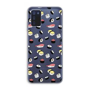CaseCompany Sushi time: Samsung Galaxy A03s Transparant Hoesje
